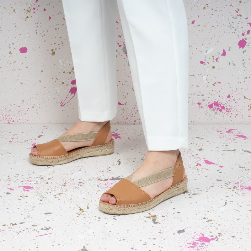 Toni Pons Etna flat espadrille sandal in cuiro leather